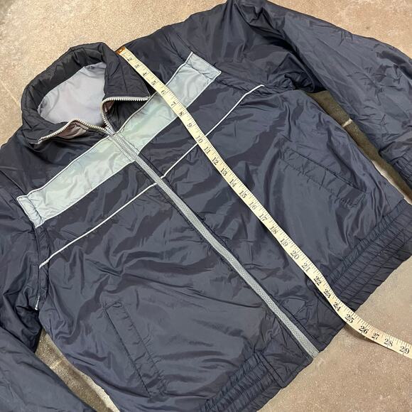 Vintage 80's Trader Bay Reversible Puffer Jacket W/ Detachable Sleeves Medium - Picture 7 of 7